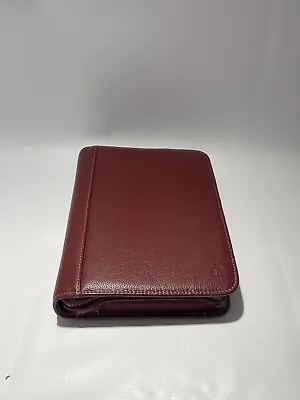 Franklin Covey 7 Ring Zip Around Red Faux Leather Planner Binder 757884 • $22.50