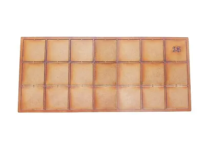 25 Mm X 25 Mm Square Bases With Rounded Corners (21 In Pack) 2mm MDF Wargames • £1