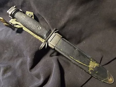 U.s. Military Vietnam Era M-7 (boc) Bayonet With Pwh Scabbard • $100