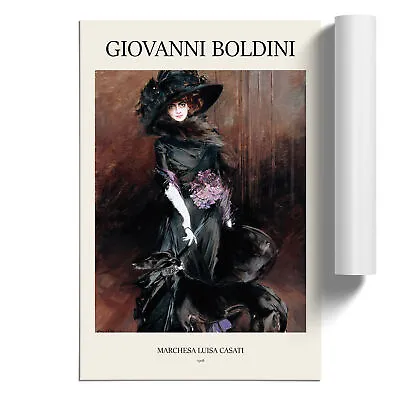 Marchesa Casati With A Greyhound By Giovanni Boldini Unframed Wall Art Print • $18.89