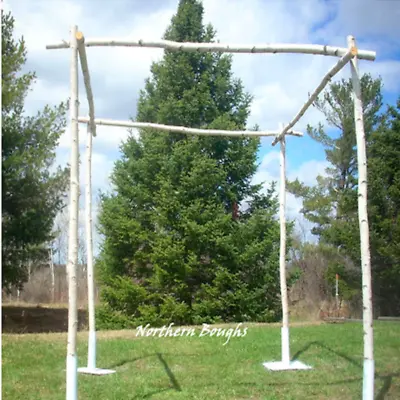 $395 • Buy White Birch Wedding Chuppah Kit With Stands