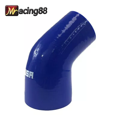 2.5  To 3  45 Degree Elbow Silicone Reducer Coupler Turbo Intake Pipe Blue • $12.98