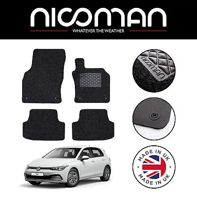 VW Golf MK7 2013-2019 Tailored Car Floor Mats 4pc Set With CLIPS • $46.02