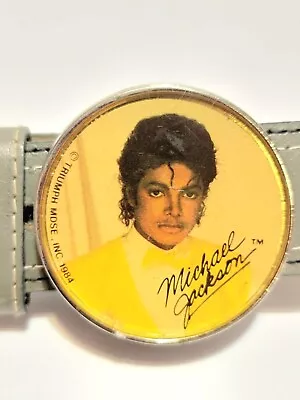 Rare Vintage 1984 Michael Jackson Belt Buckle With Leather Belt • $14.99