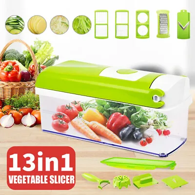 13IN1 A Food Slicer Fruit Cutter Dicer Nicer Container Chopper Peeler Vegetable • $16.85