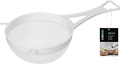£5.79 • Buy Chef Aid 18cm Plastic Strainer Sieve Baking Rinse Salad Vegetables Nylon Mesh 7 