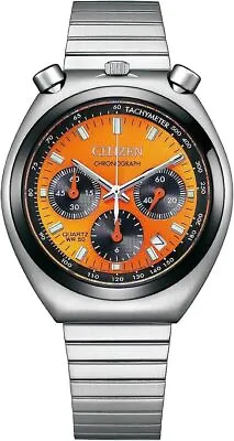 Citizen AN3660-81X Record Label Tsuno Bullhead Orange Dial Chronograph Watch Men • $380.96