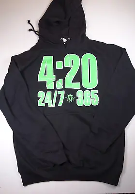 420 4:20 24/7 365 Novelty Hoodie Hooded Pullover Sweatshirt Large • $26.99