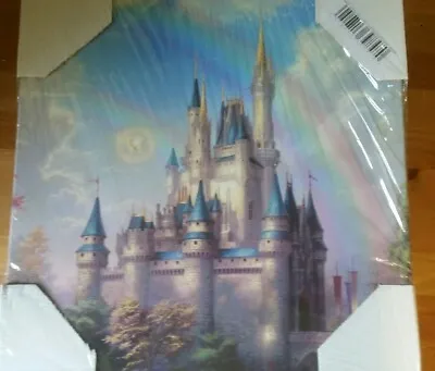 £68.99 • Buy Thomas Kinkade Gallery Wrapped Canvas A New Day At The Cinderella Castle Disney
