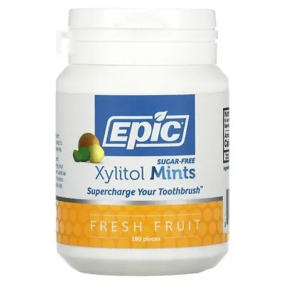 New Epic Xylitol Mints Fresh Fruit 180 Pieces Sugar-Free Dental Care Mint • $15.99