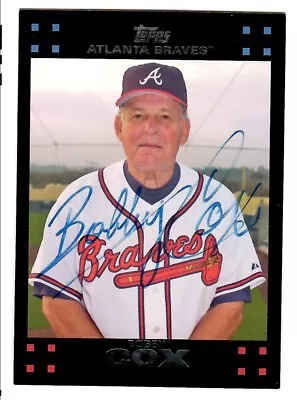 Atlanta Braves Bobby Cox Autographed 2007 Topps Card #256 W/COA • $10