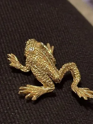 Vtg 2” St. John Gold Plated Frog Brooch/ Pin- Costume Jewelry • $54.99