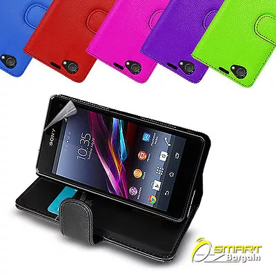 Wallet Flip Leather Stand Card Case Cover For Sony XPERIA Z1 Compact Mini + SG • $6.99