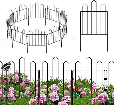 10 Pack Decorative Garden Fence Border Small Animal Barrier Fence No Dig Fencing • $25.97