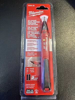 Milwaukee 2203-20 10-1000V Dual Range Voltage Detector - Red • $22