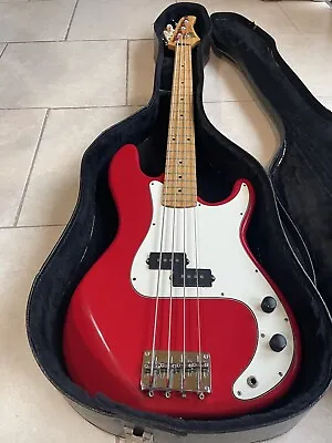 Hohner Professional HP Bass Vintage 80s Red Electric P Bass Near Mint With Case • $250