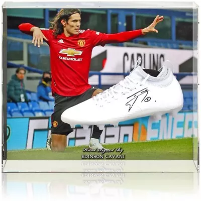 Edinson Cavani Manchester United Hand Signed Football Boot Large Display COA • $371.76