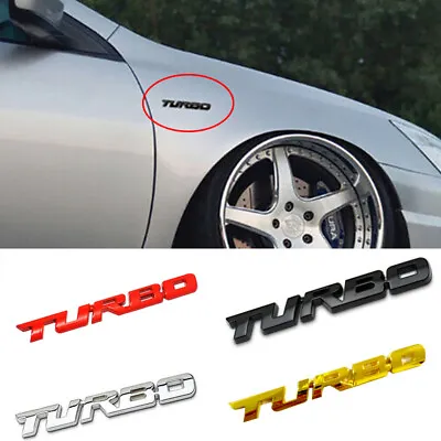 $1.49 • Buy Universal Metal Turbo Badge Emblem Car Auto Fender Trunk Tailgate Decal Sticker