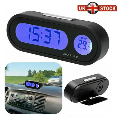 £5.99 • Buy LCD Digital Display LED Car Electronic Time Clock Thermometer With Backlight UK