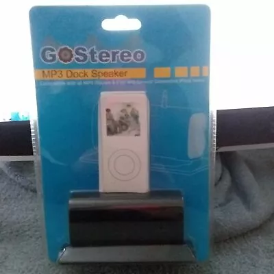 Gostereo MP3 IPod 1st & 2nd Generation Portable Dock Speaker-Black-NEW In Pkg. • $15