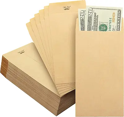 100 Pack Money Small Envelopes For Cash 6.5  X 3.5  Cash Money Saving Challenge • $11.56