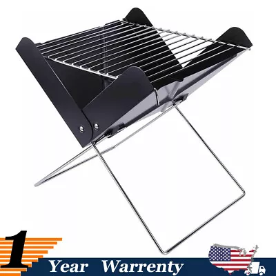 Portable Charcoal Barbecue Grill Folding Detachable Tabletop Camping Grill BBQ • $42.99