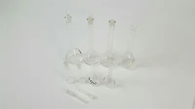 Large Lot Kimax Glass Volumetric Flasks + Glass Stoppers - Steam Punk • $59