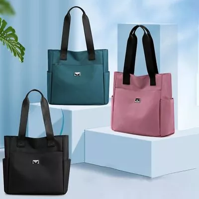 Work Nylon Shoulder Bag Lightweight Waterproof Tote Bags Large Capacity Handbag • £9.13