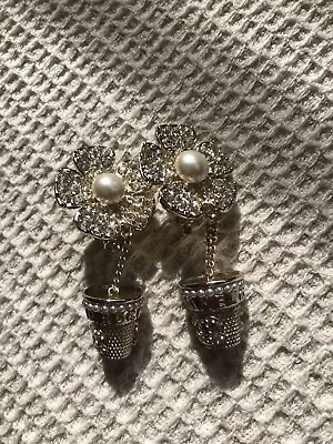 CHANEL Flower Clip-on Earrings • $100