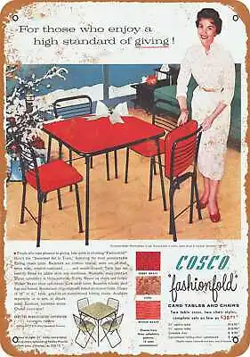 Metal Sign - 1955 Cosco Folding Card Tables -- Vintage Look • $18.66