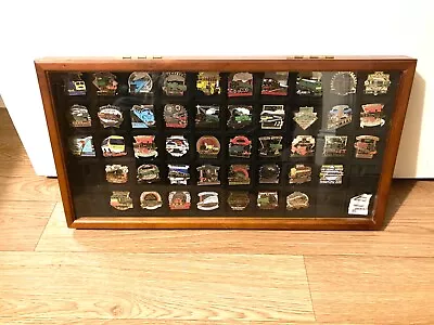 Danbury Mint Railway Train Pin Badges Set Collection With Display Case VGC • £75