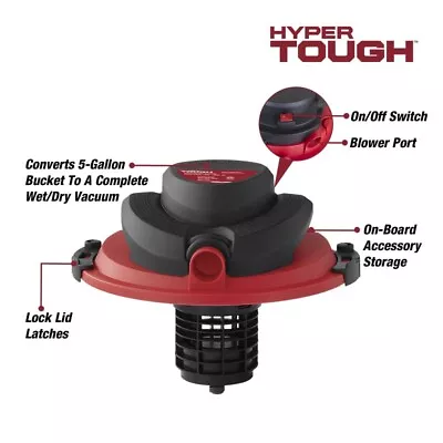 5 Gallon Powerhead Bucket Head Converter Wet/dry Vacuum For Car Garage Home • $23.37