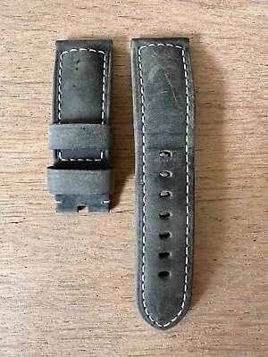 OFFICINE PANERAI OEM 24mm GREEN PV KHAKI SUEDE WATCH STRAP FOR TANG BUCKLE  • £28.50