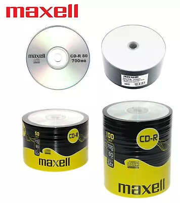 Maxell CD-R Recordable Blank CD Discs 700MB 52x 80min Various Pack Lot • £22.99