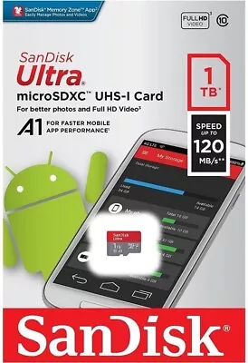 Sandisk Ultra 1TB MicroSDXC UHS-I Memory Card [Older Version] • $65.25