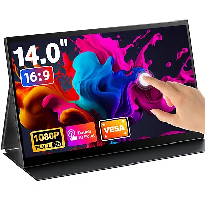 14 Portable Monitor Touchscreen 1080P Mini Screen Ultra Slim Lightweight Display • $119.99