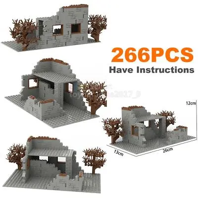 MOC WWII Military Base Fortress Battle Scene Tower Weapon House11 Bulk DIY Set • $41.93