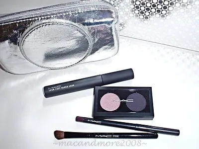 MAC Iced Delights Eye Bag/Pearl ~Eyeshadows Eyeliner Mascara Brush~Holiday Kit + • $69.95