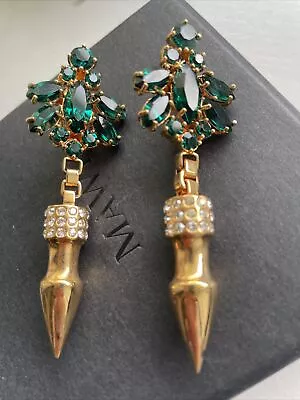 Mawi Emerald Nymph Pave Spike Earrings • $311.25