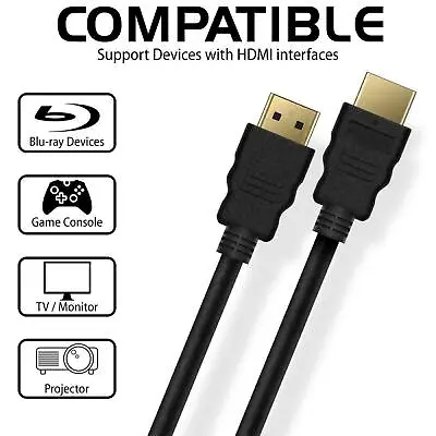 4k HDMI Cable ULTRA HD Lead Fast Speed 1080p LCD HDTV 1m/1.5m/2m/3m/5m • £2.99