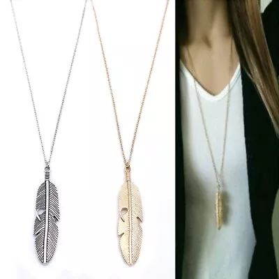 Feather Pendant Necklace Silver And Bronze Multi-pack • $6.50