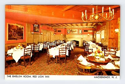 English Room Red Lion Inn Hackensack New Jersey Unused Vintage Postcard AF288 • $2