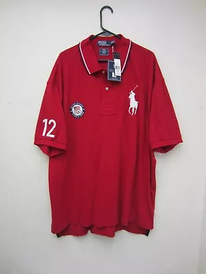 New $150 Ralph Lauren Polo Shirt 3XB Red 2012 USA Olympic Team London Big Pony • $150