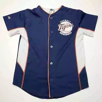 Majestic Detroit Tigers MLB Boys Medium 10-12 Jersey Navy Ian Kinsler • $14