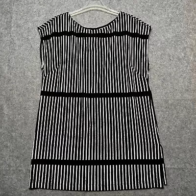 Marimekko For Target Dress Womens 1X Black White Stripe Terrycloth Slits Beachy • $34.99