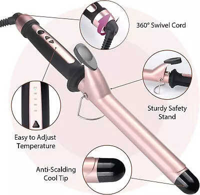 Curling Tongs Curling Wand 32mm Hair Curler Large Barrel Curling  For Long Hair • £14.99