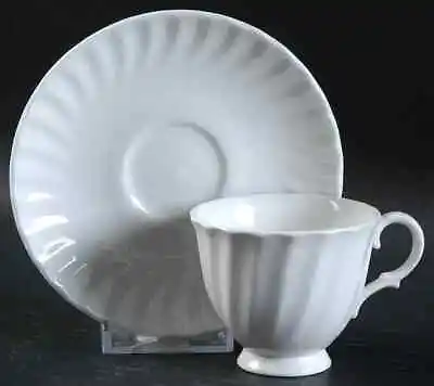 Minton White Fife Demitasse Cup & Saucer 9948003 • $11.99