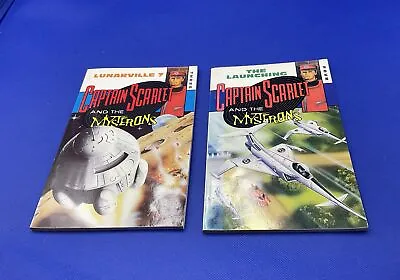 Vintage Captain Scarlet And The Mysterons Lot Of 2 Books - 1993 Young Corgi • £6.99