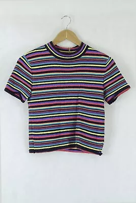 Zara Striped Colourful Knit Top S By Reluv Clothing • $11.88