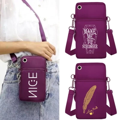 £6.99 • Buy White Picture Cross-body Mobile Phone Shoulder Bag Pouch Handbag Purse Wallet